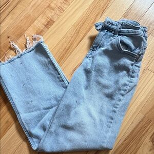 Art Class Light Blue Kids Jeans with Frayed Hem